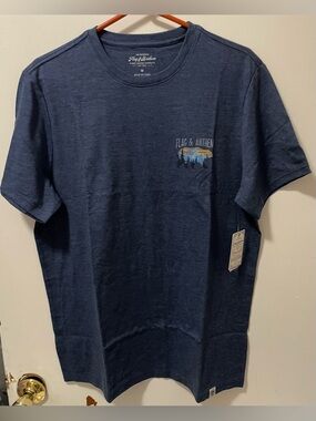 Flag & Anthem Men’s Short Sleeve Crew Neck Navy Heather Graphic T-Shirt Medium M